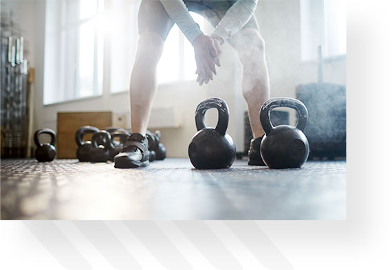 Man Lifting Dumbbells