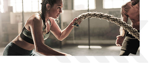 Woman Doing A Rope Workout