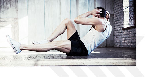 Man Doing Crunches On The Floor